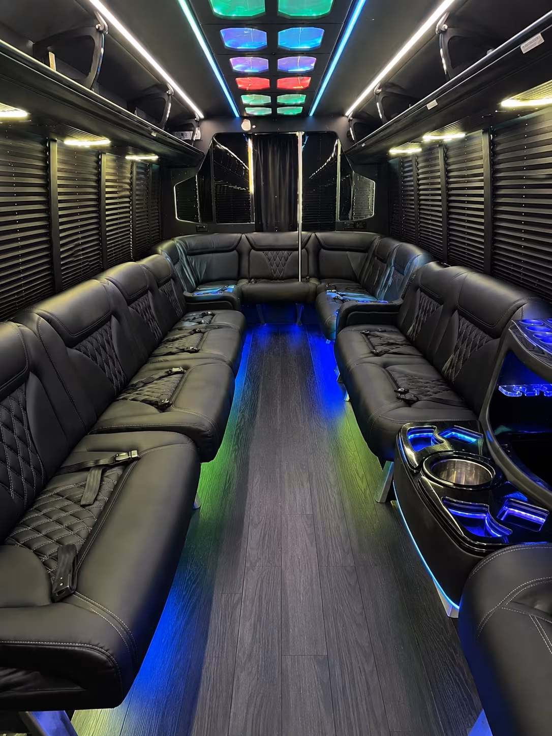 gloucester 20 passenger party bus interior