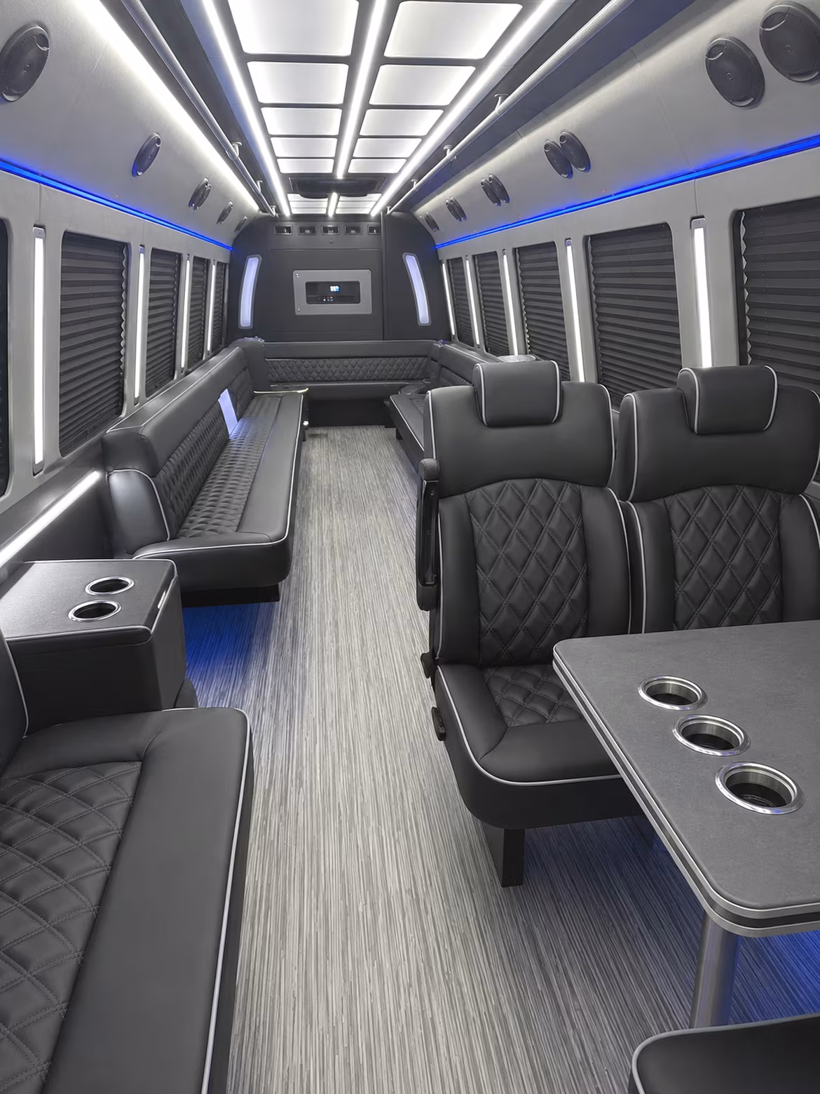 gloucester 25 passenger party bus inside