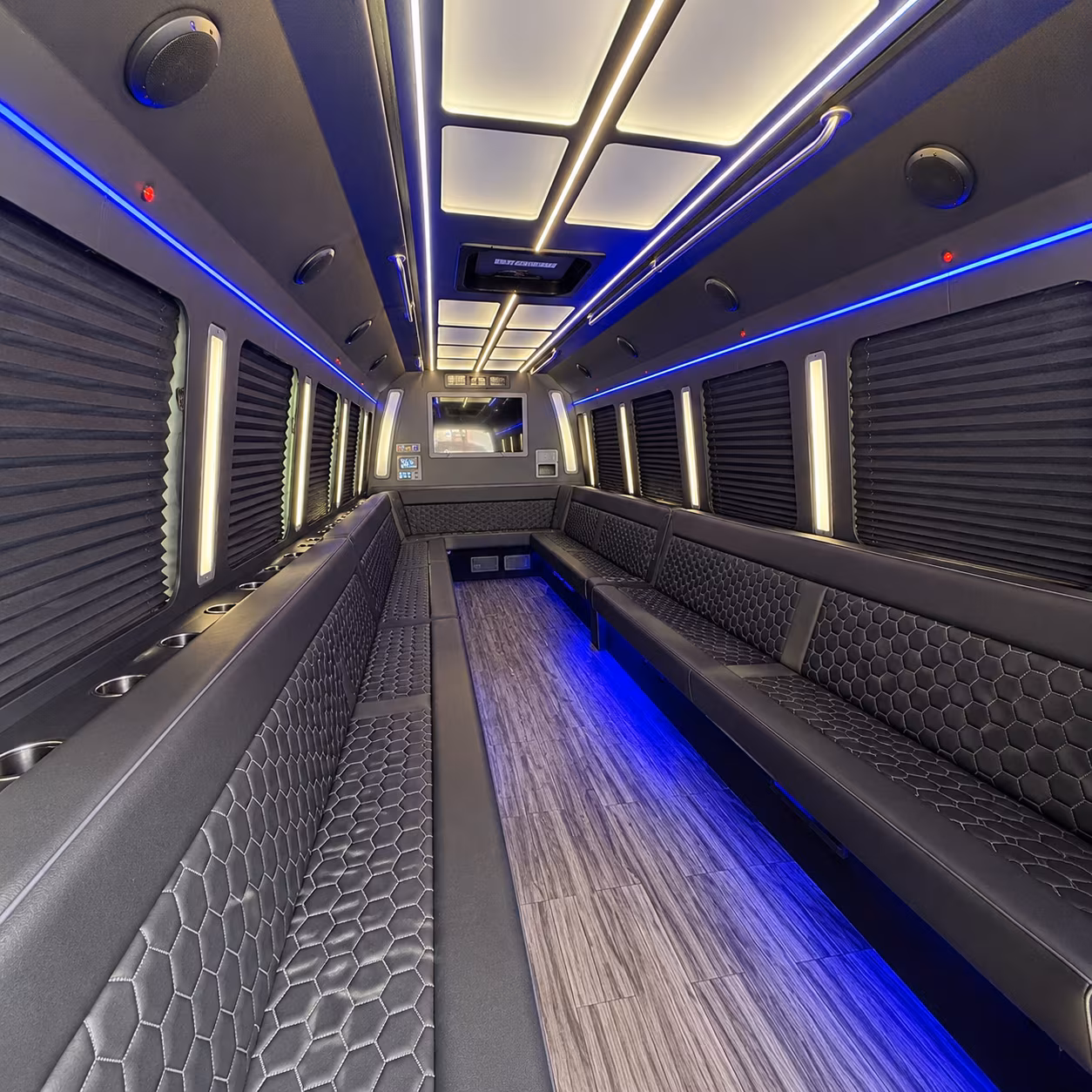 gloucester 30 passenger party bus interior