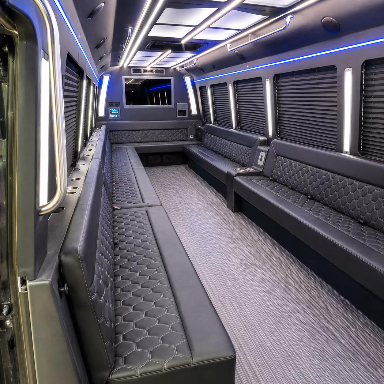 gloucester 40 passenger party bus interior