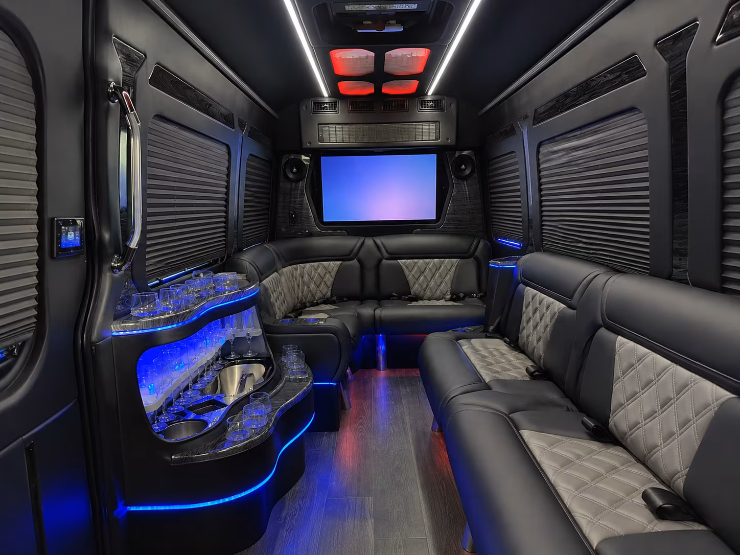 gloucester 50 passenger party bus interior