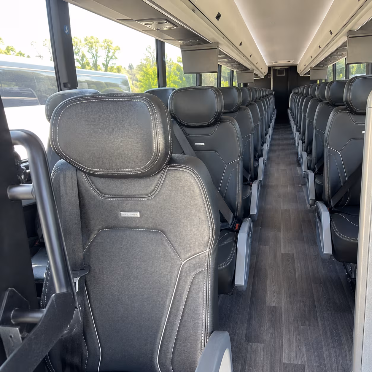 gloucester 56 passenger charter bus inside